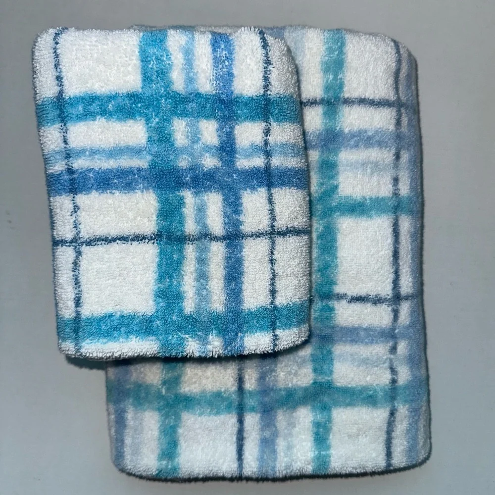 Vintage 2pc Floral Bath Towel Set